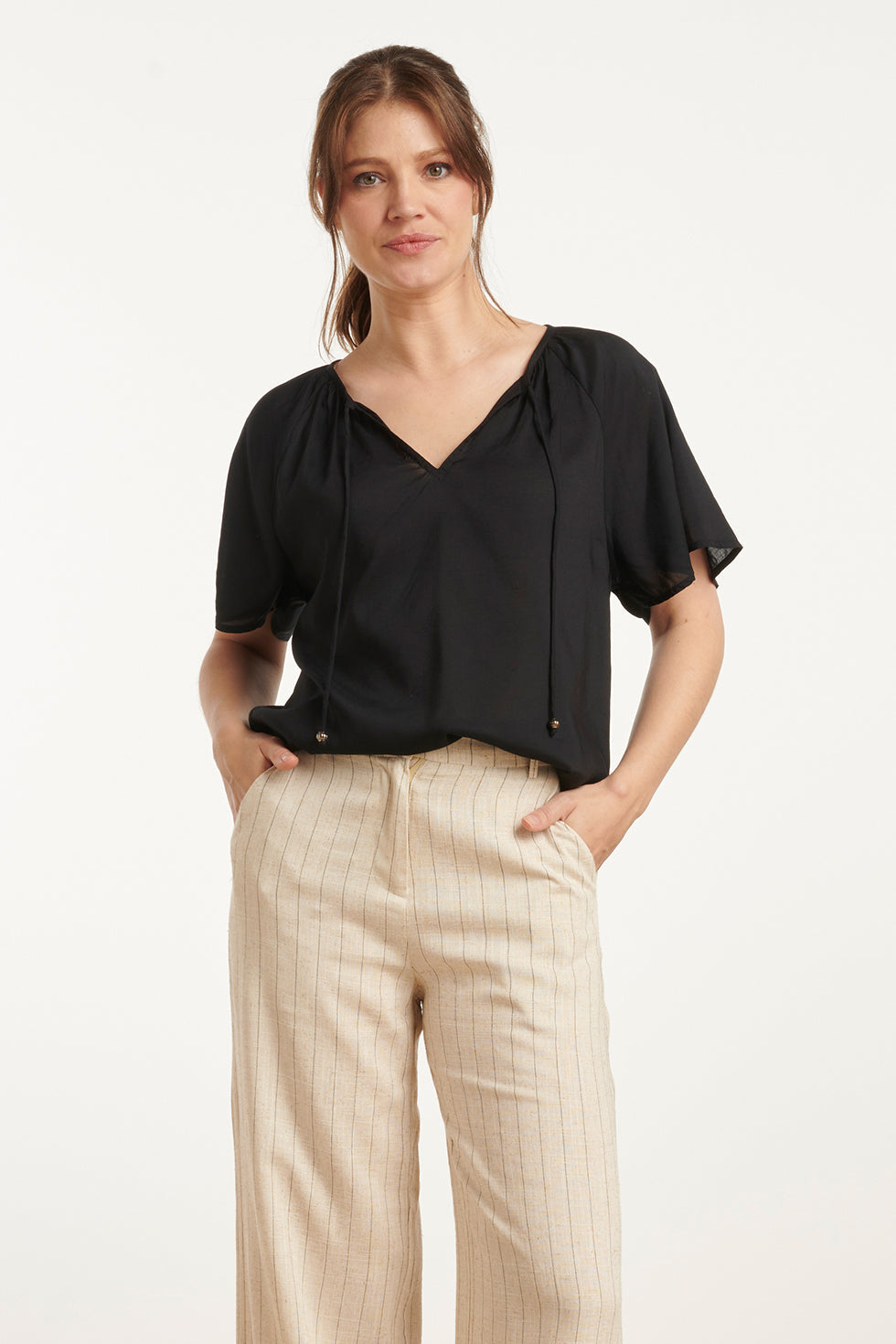 25192 Viscose Top | Black