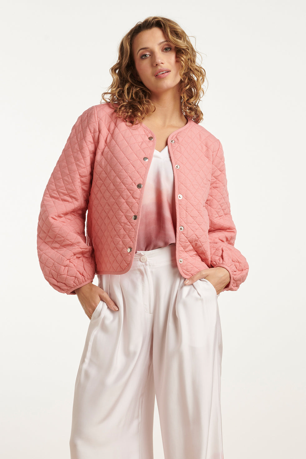 25200 Gewatteerde Jas | Old Pink