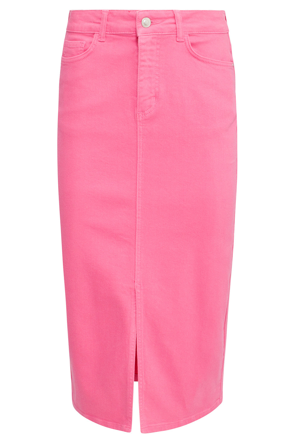 25205 Denim Midi Rok | Pink