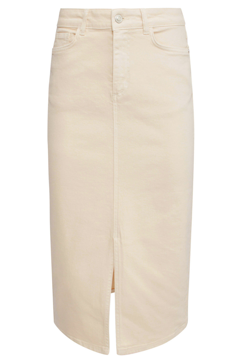 25205 E Denim Midi-Rok | Sand