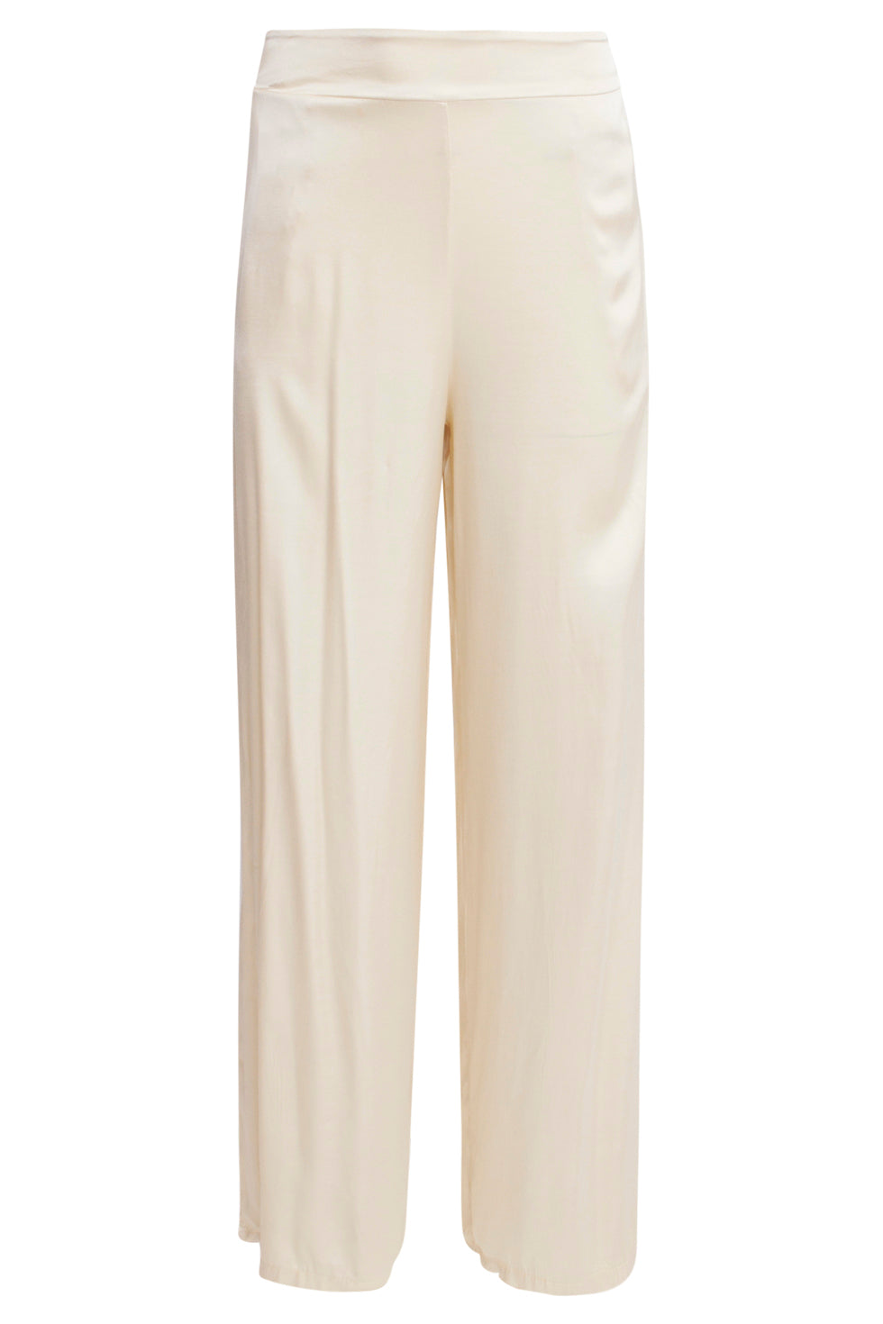 25211 Wijd Satijnen Broek | Sand