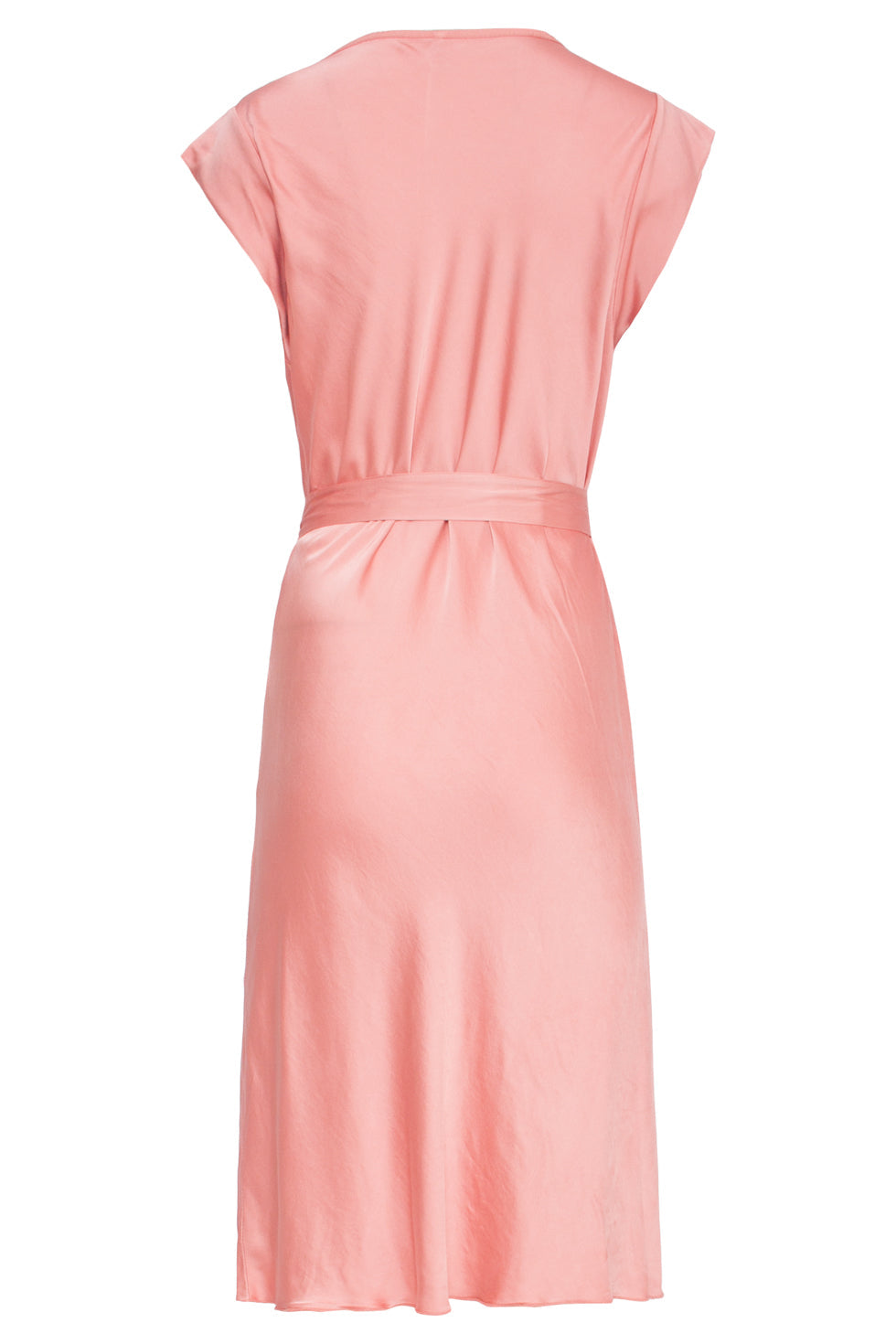 25213 Waterfall Styled Satijn Jurk | Old Pink