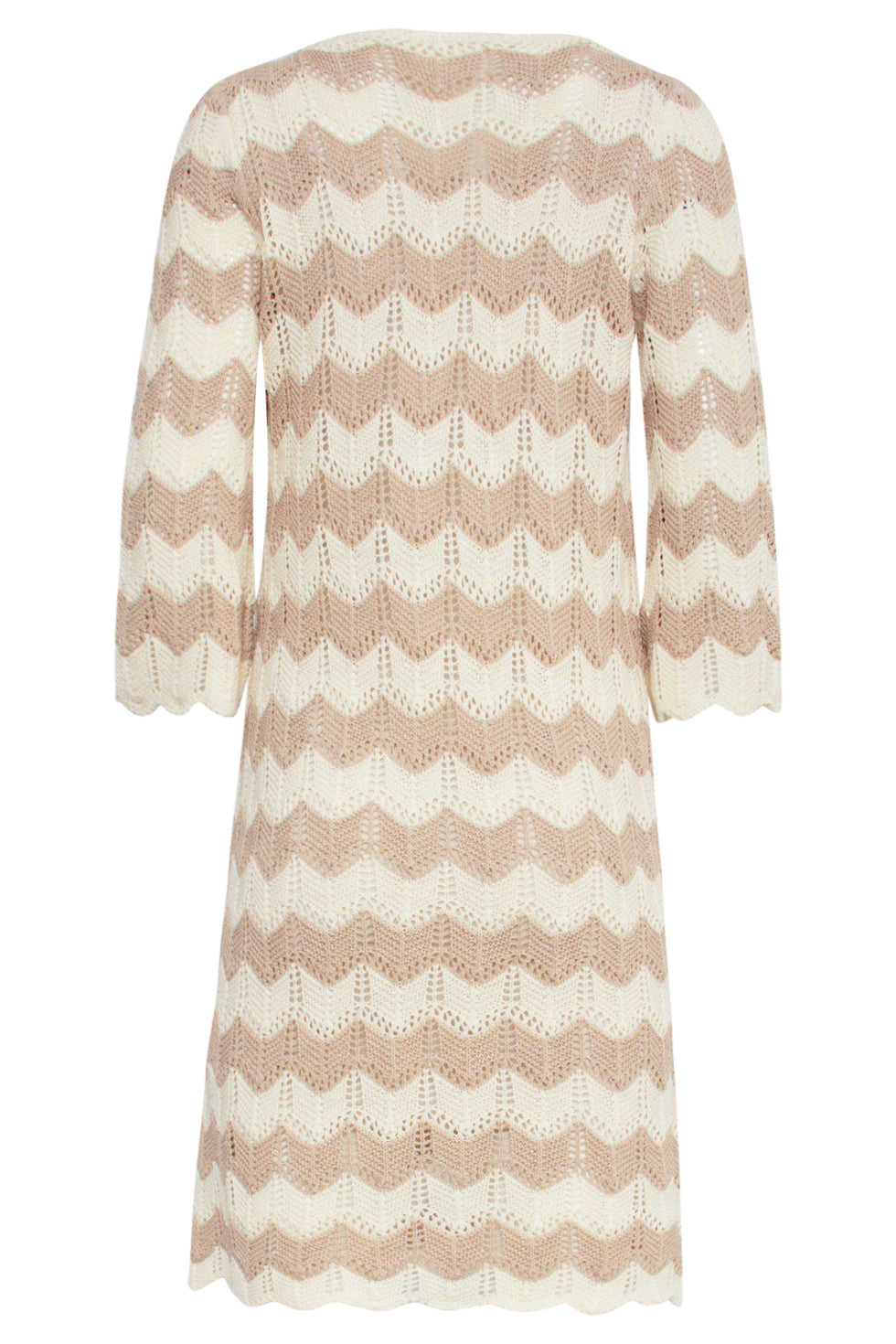 25219 E Zigzag Crochet Jurk | Sand-Off White