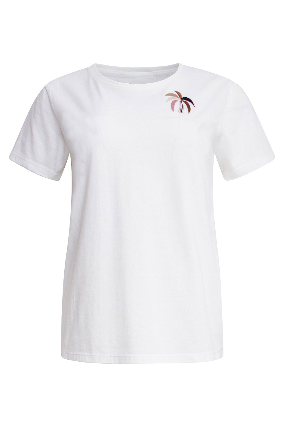 25230 Te Katoenen T-Shirt Met Palmprintmauve E Hues | White - Muticolour