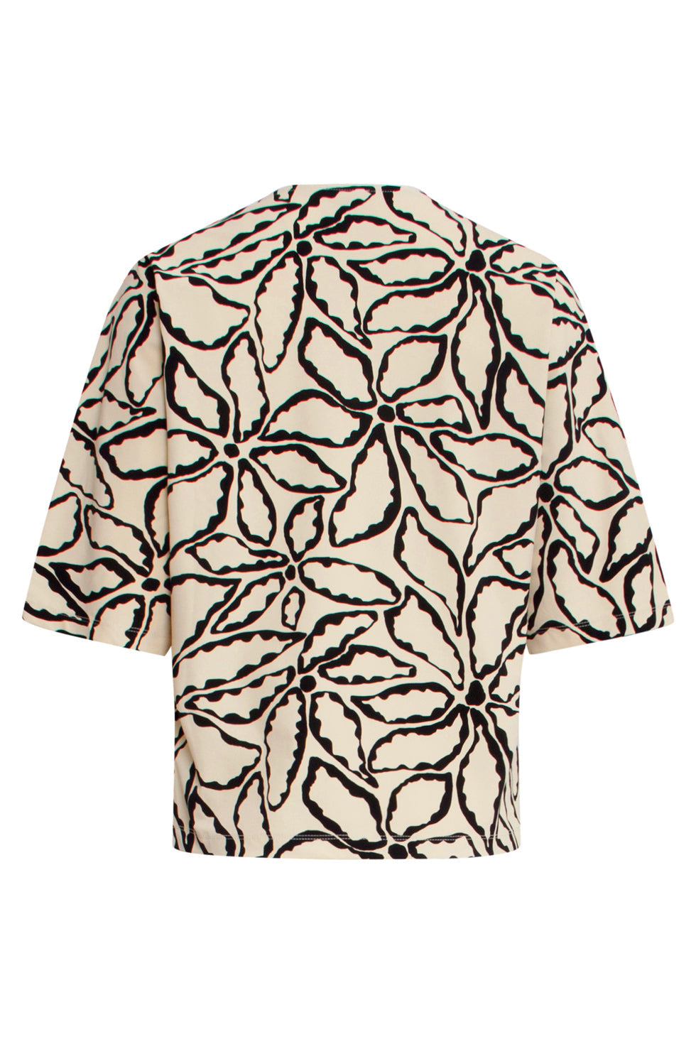 25258 Bloemenprint Toptravelkwaliteit | Sand-Black