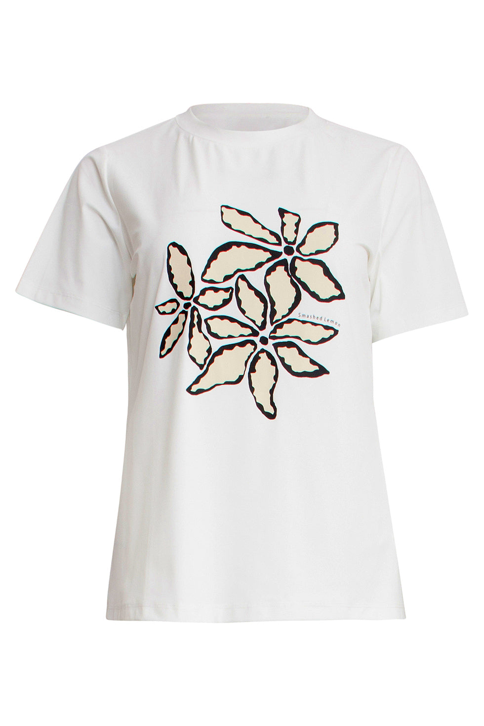 25261 Te T-Shirt Met Bloemenprinttravelkwaliteit | White-Multicolour