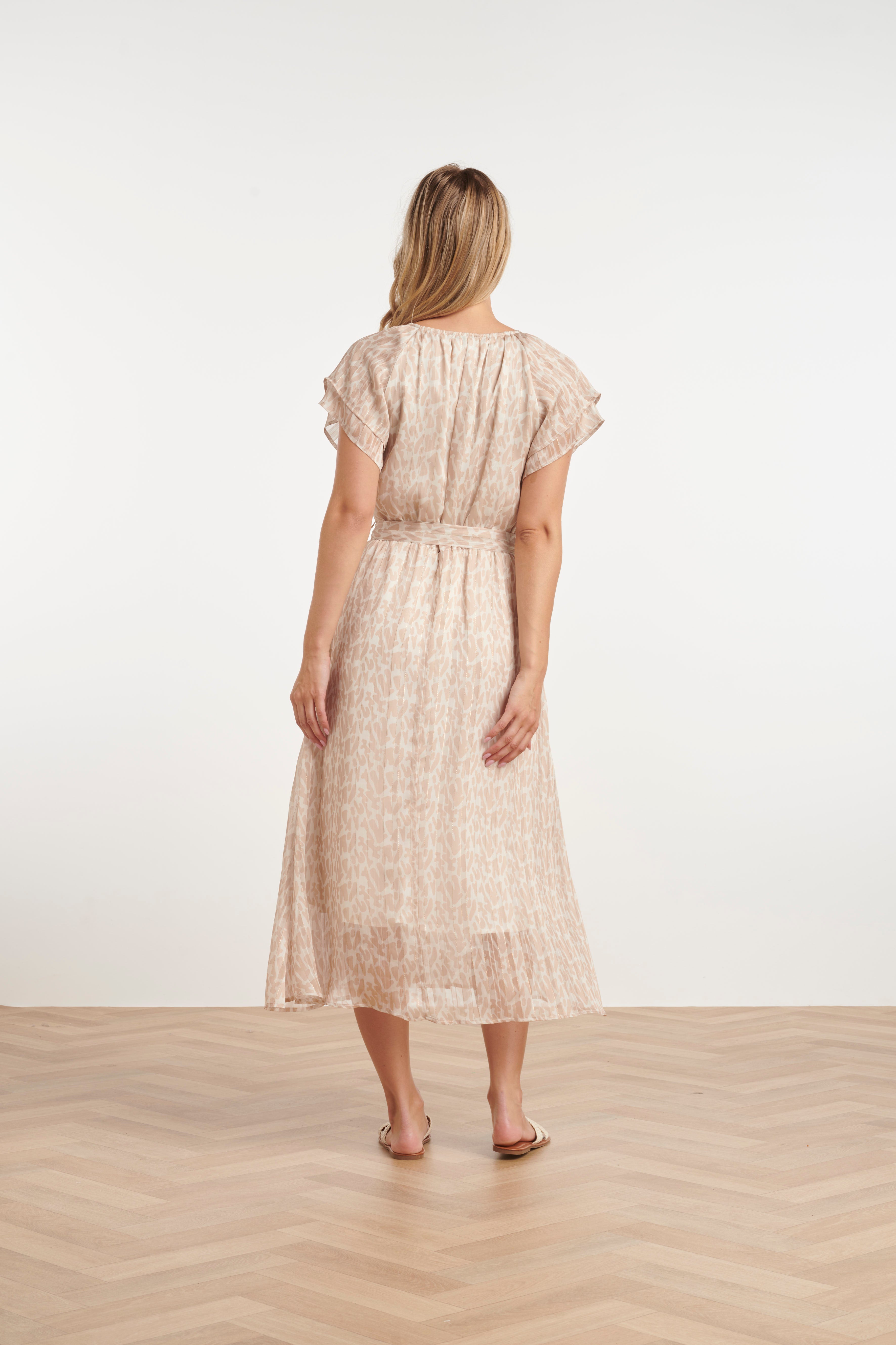 25335, Jurken | Sand - Off White