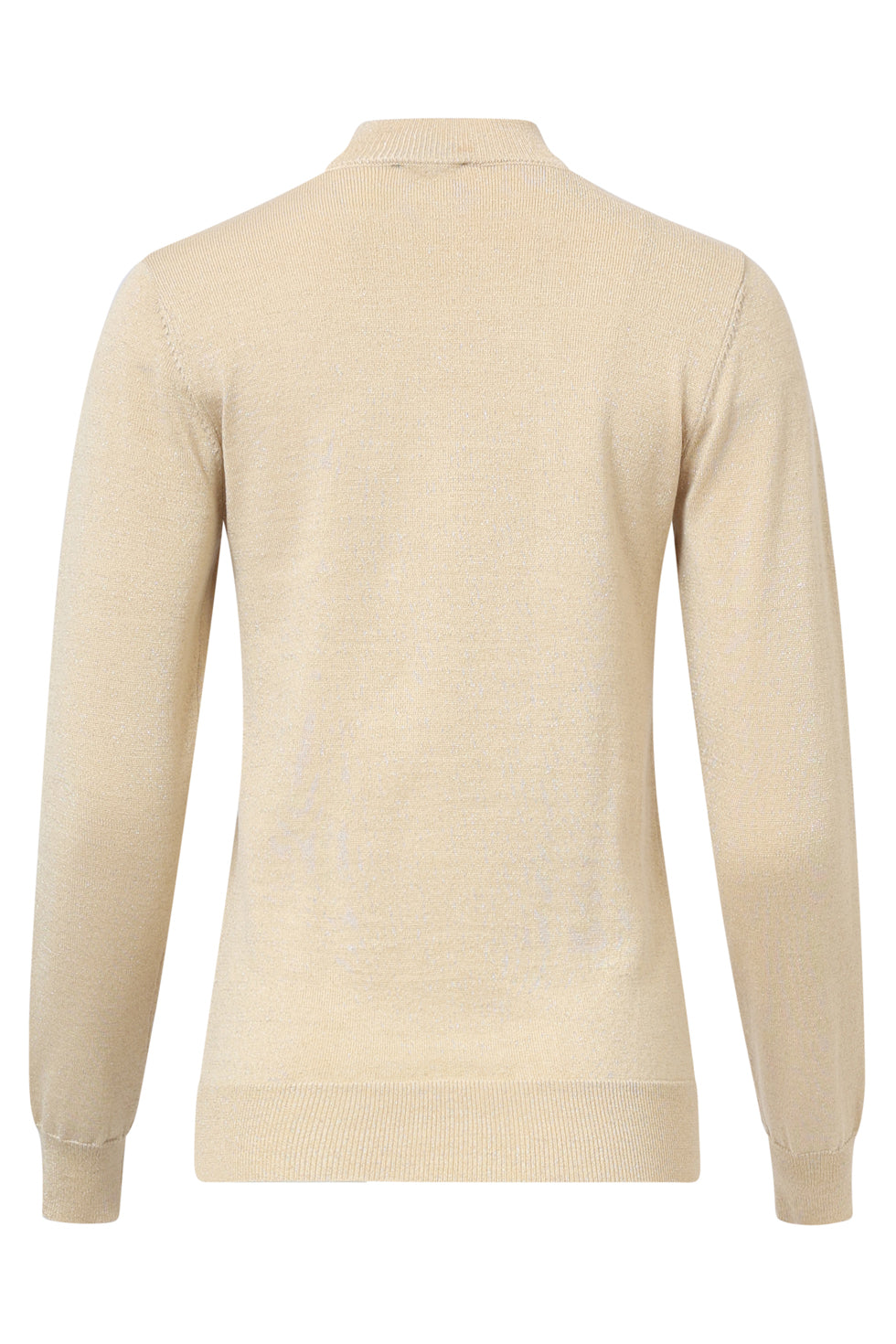 25505 Smashed Lemon Damesgebreide Top met Lurex | Sand
