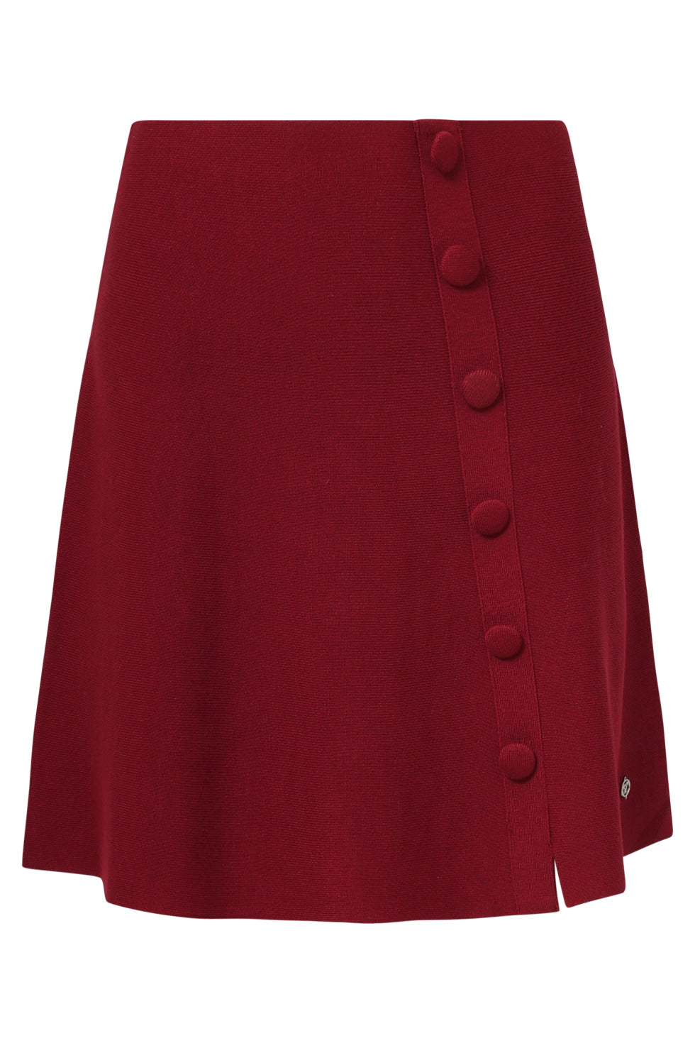 25506 Smashed Lemon Damesgeknoopt Gebreide Rok | Bordeaux