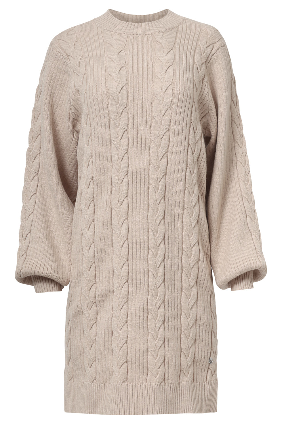 25507 Damesgestructureerd Gebreide Jurk | Camel