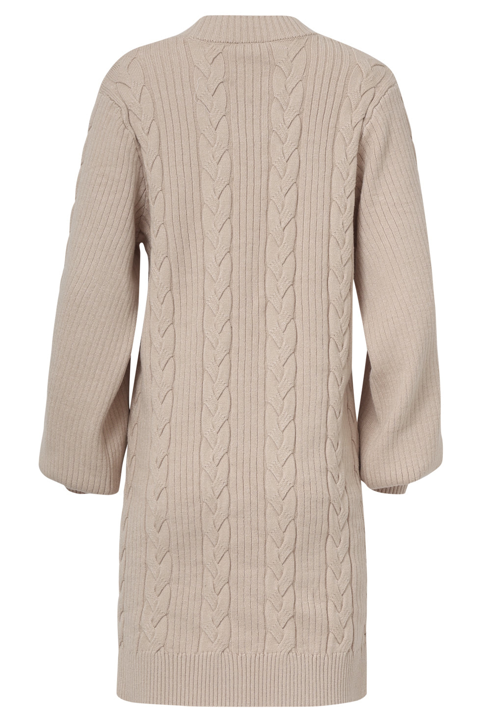 25507 Damesgestructureerd Gebreide Jurk | Camel