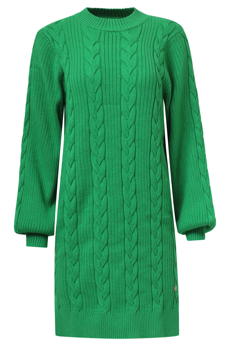 25507 Damesgestructureerd Gebreide Jurk | Green