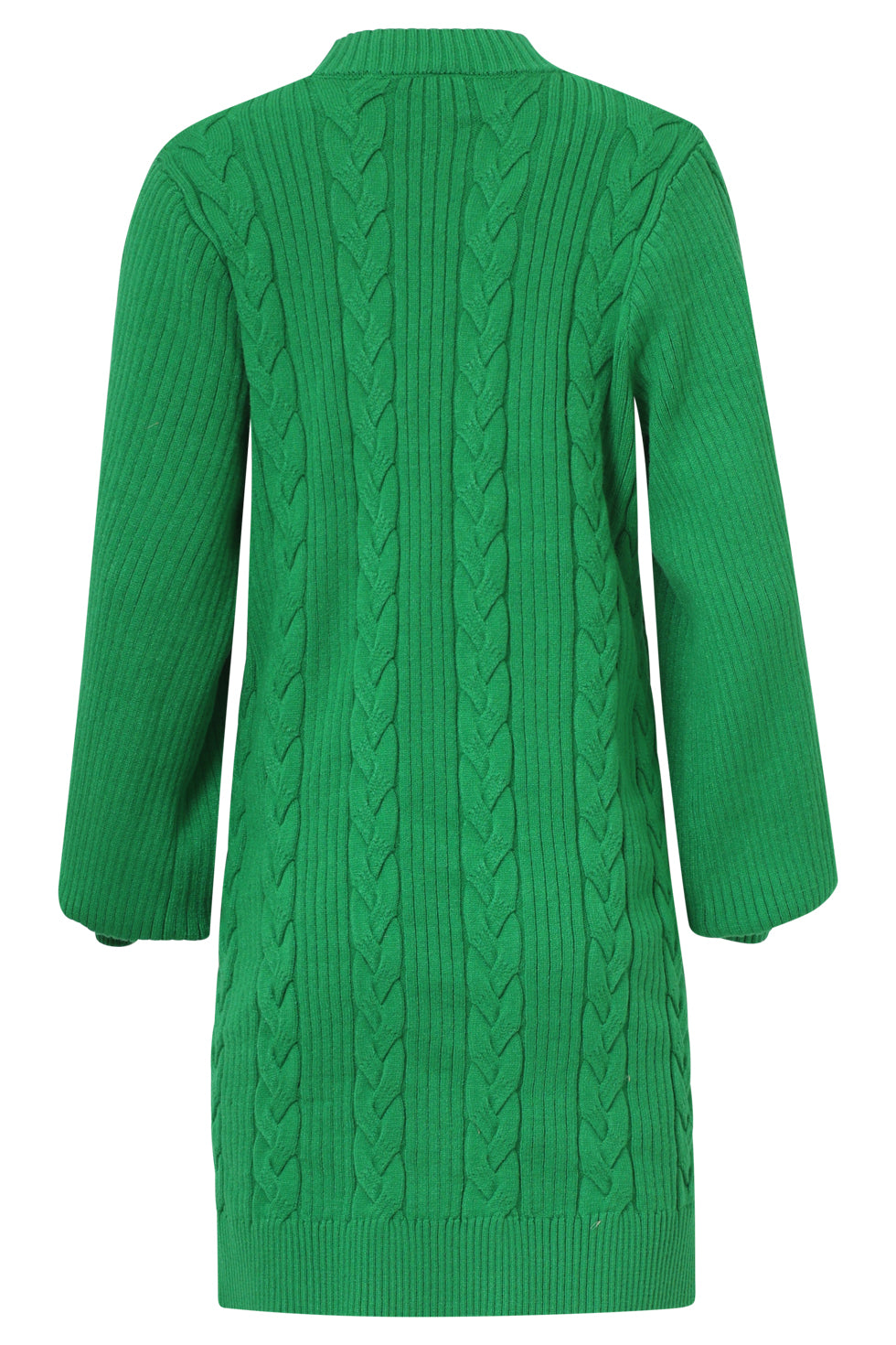 25507 Smashed Lemon Damesgestructureerd Gebreide Jurk | Green