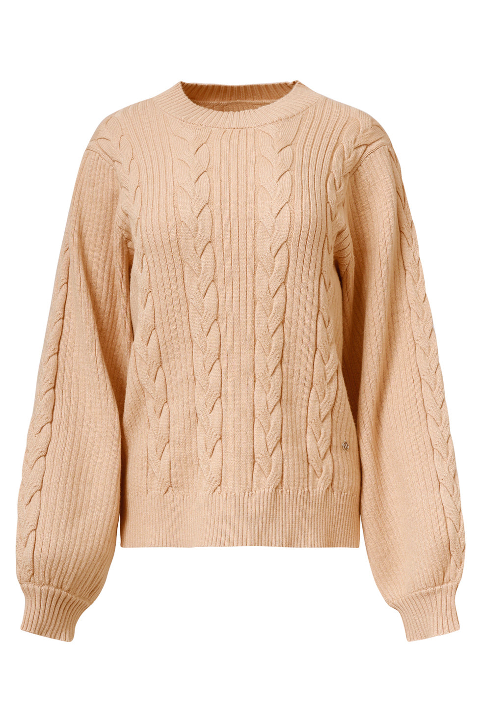 25508 Damesgestructureerd Gebreide Trui | Camel