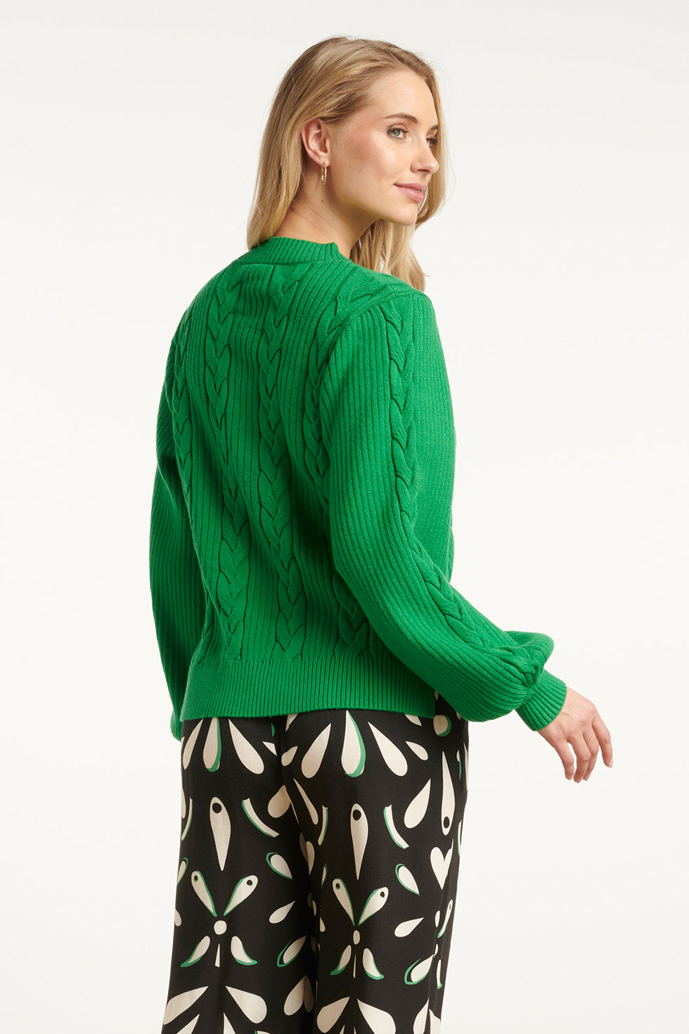 25508 Smashed Lemon Damesgestructureerd Gebreide Trui | Green