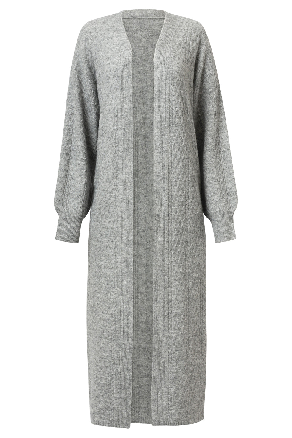 25509 Dameslange Gebreide Vest | Grey