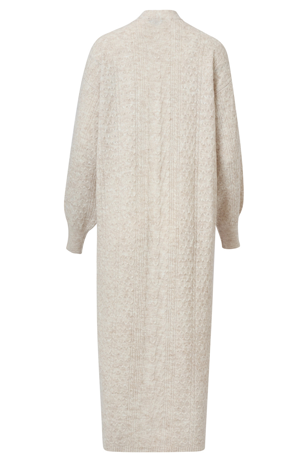 25509 Dameslange Gebreide Vest | Sand