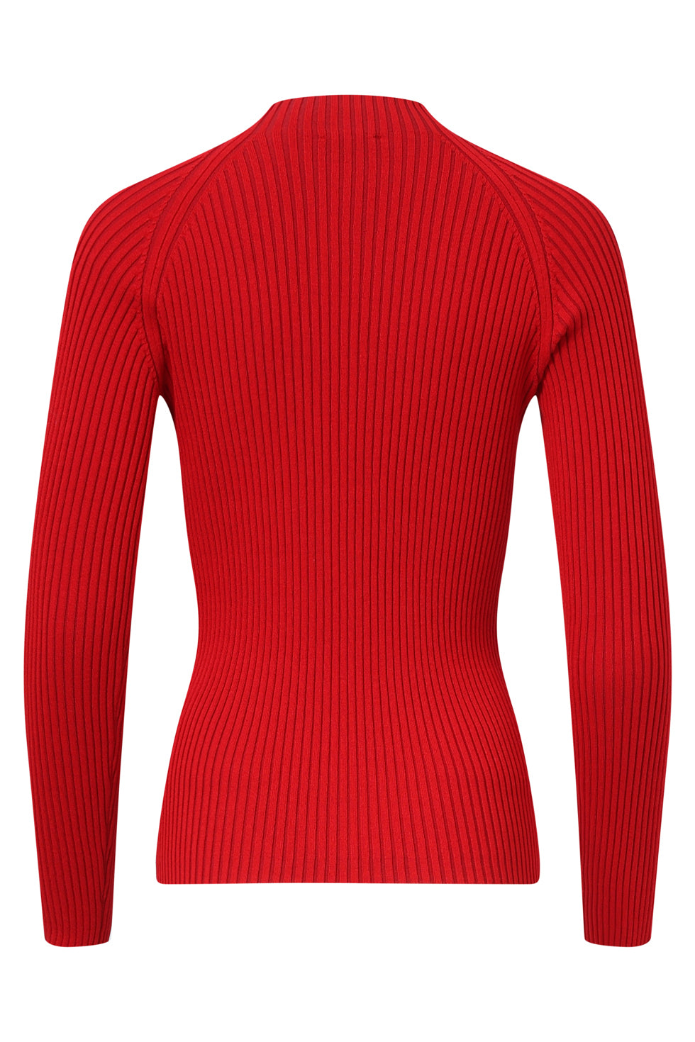 25513 Damesgestreept Gebreide Top | Red - Bordeaux