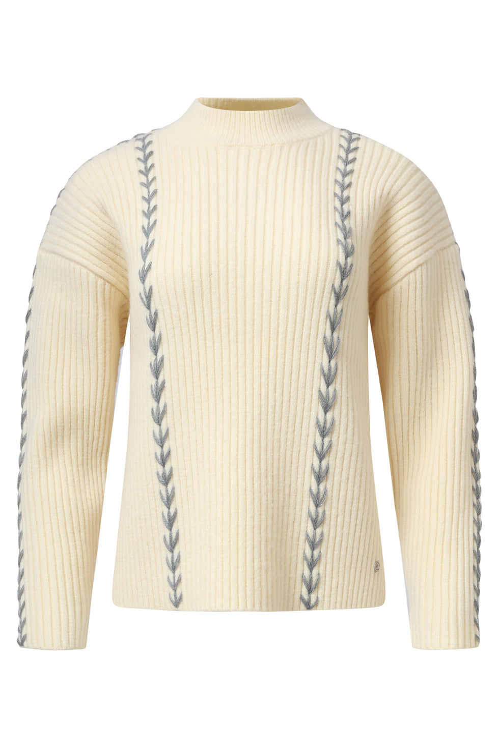 25518 Damestop | Off White - Grey