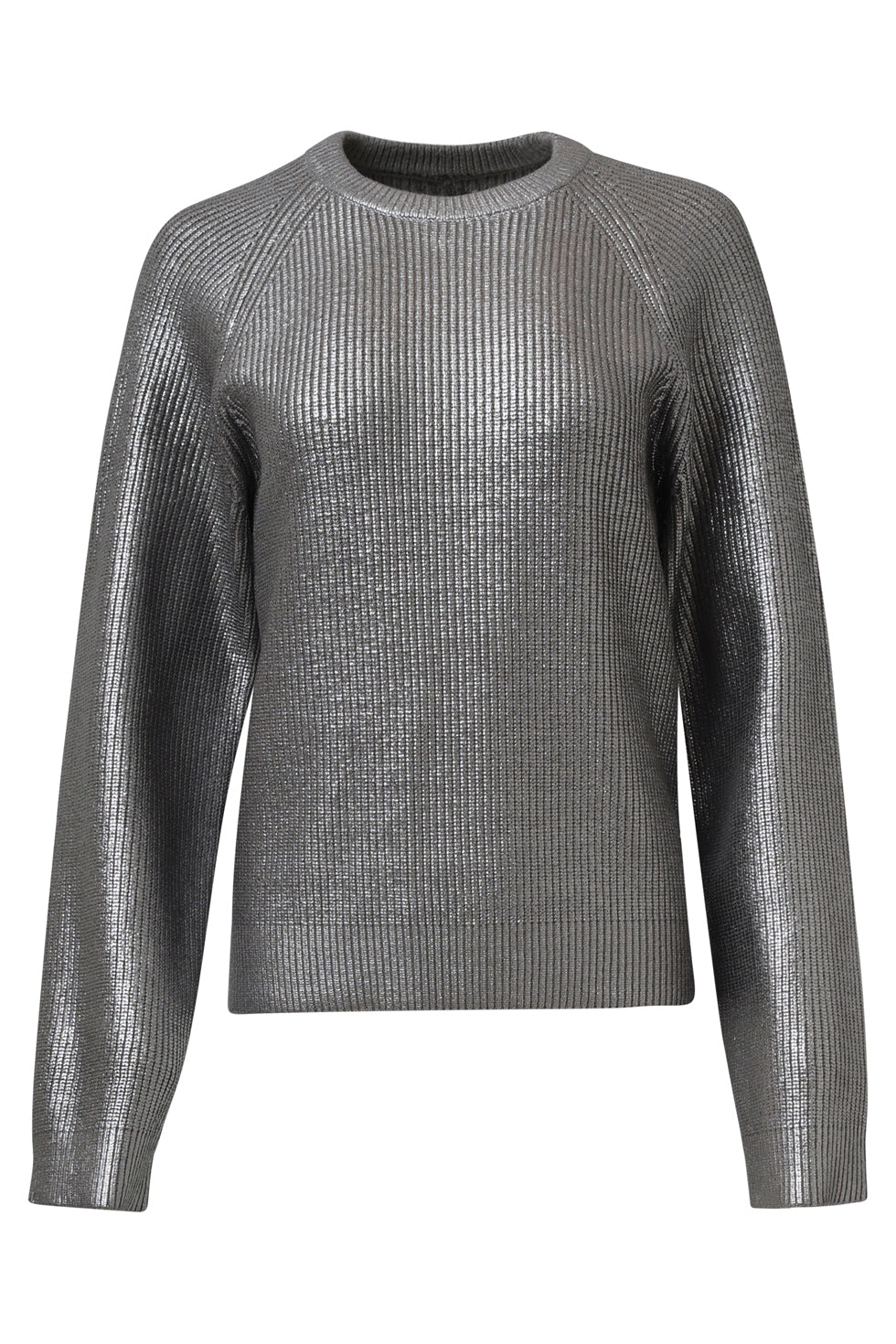 25519 Smashed Lemon Gebreide Gelakt Damestop | Silver