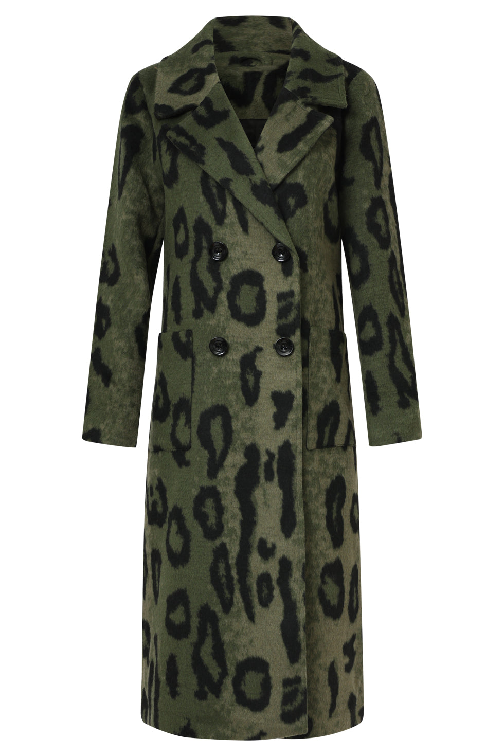 25541 DierenprInt Jas in Army Met Zwart | Army - Black