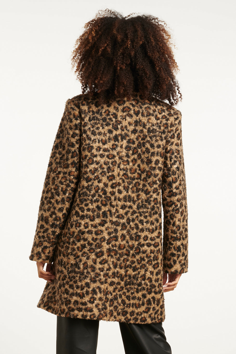 25542 Bouclé DierEnprInt Jas in Camel en Zwart | Camel - Black