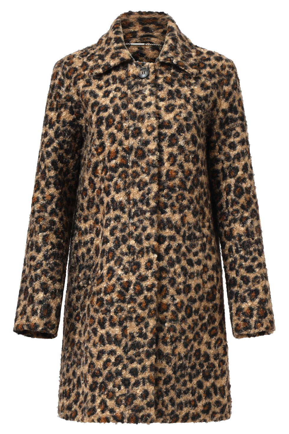 25542 Bouclé DierEnprInt Jas in Camel en Zwart | Camel - Black