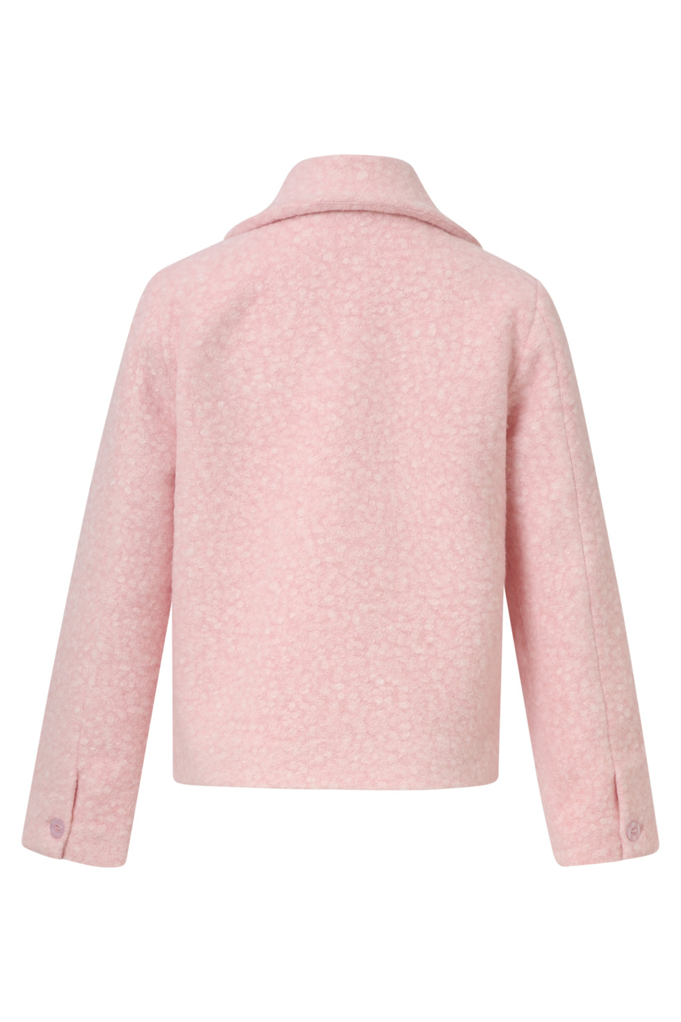25552 Bouclé Jas Met Kraag | Baby Pink
