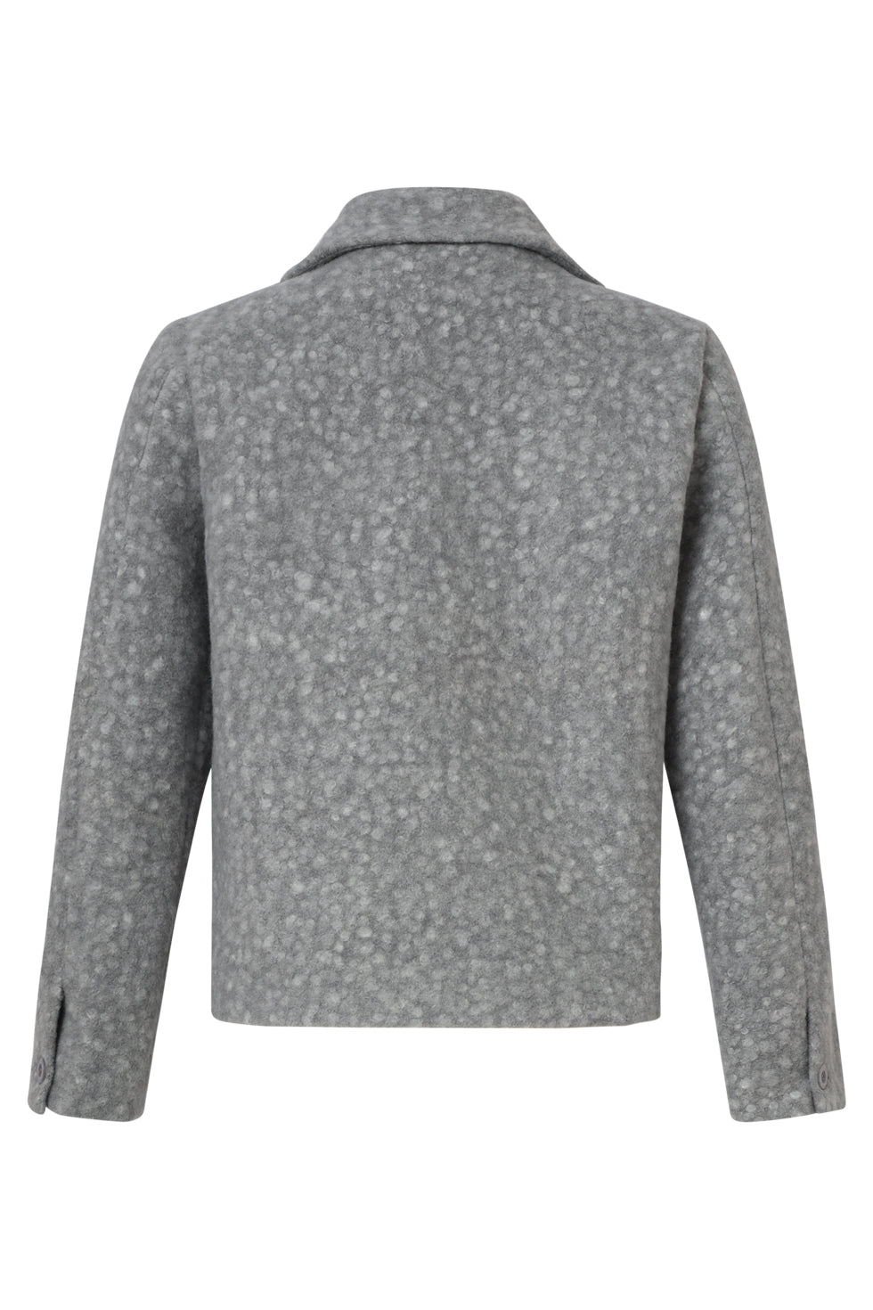 25552 Smashed Lemon Bouclé Jas met Kraag | Grey