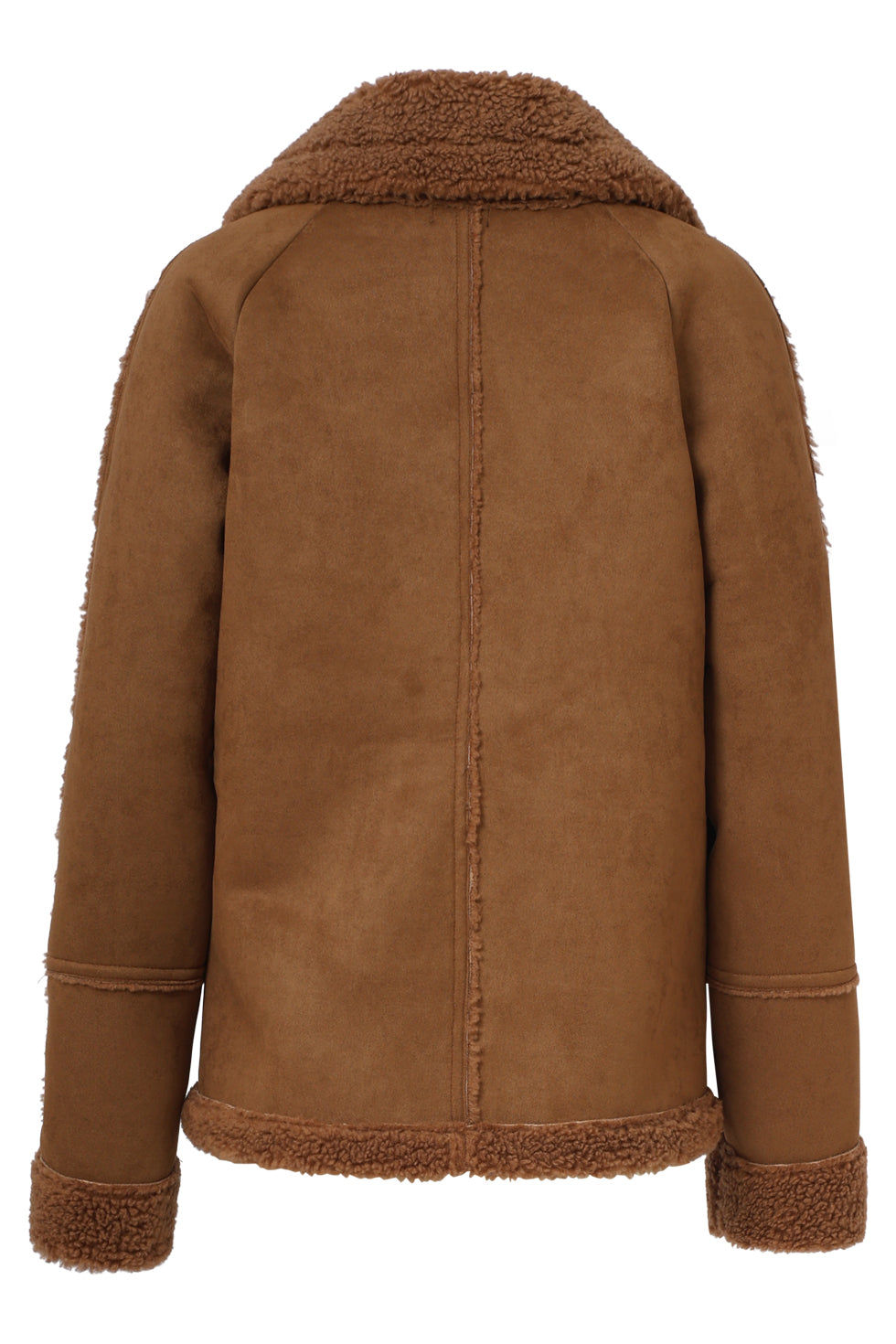 25553 Korte Lammy Jas Met Reverskraag | Cognac