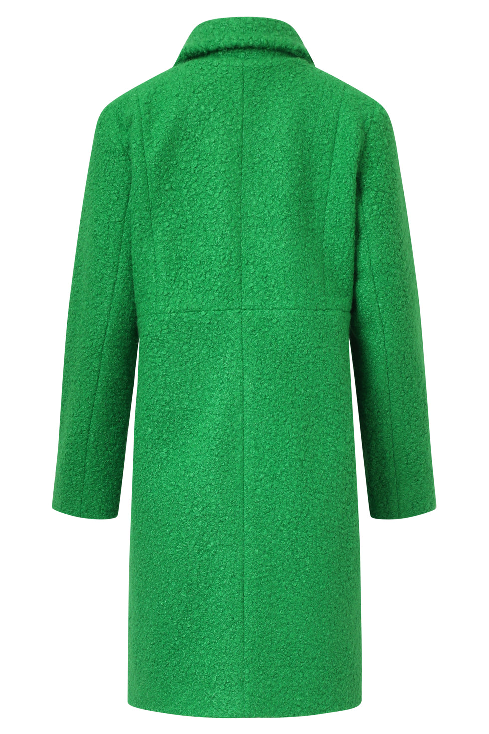 25554 Bouclé Jas Met Parelmoerknopen | Green