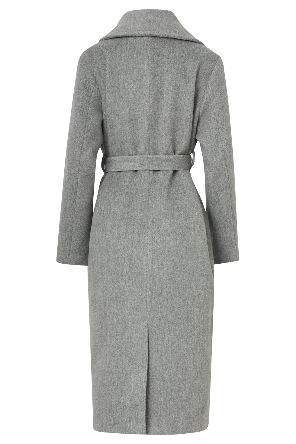 25555 Lange Uni Jas Met Ceintuur | Grey