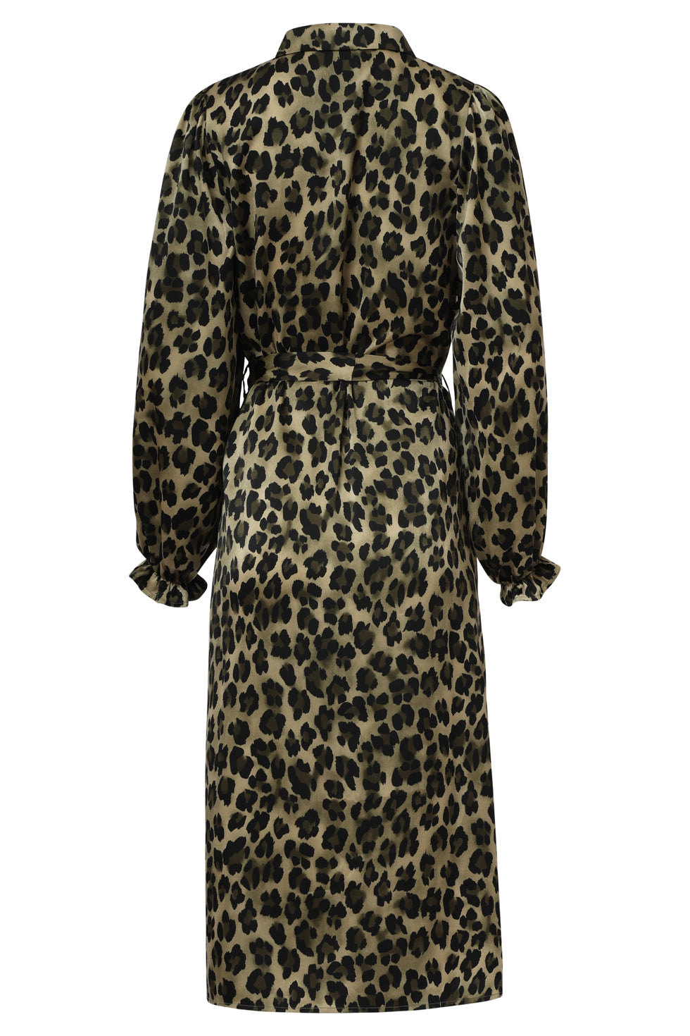 25559 Midi Shirtjurk met Luipaardprint in Army en Zwart | Army - Black