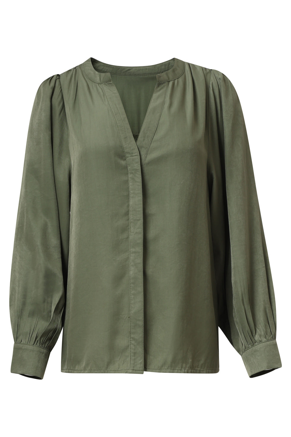 25611 Dameslosvallende Korte Top | Army