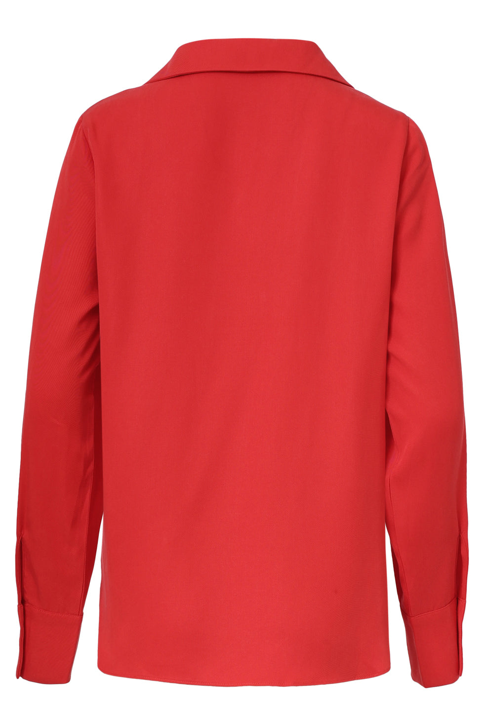 25613 Doorknoopshirt Met V Hals & Kraag | Red