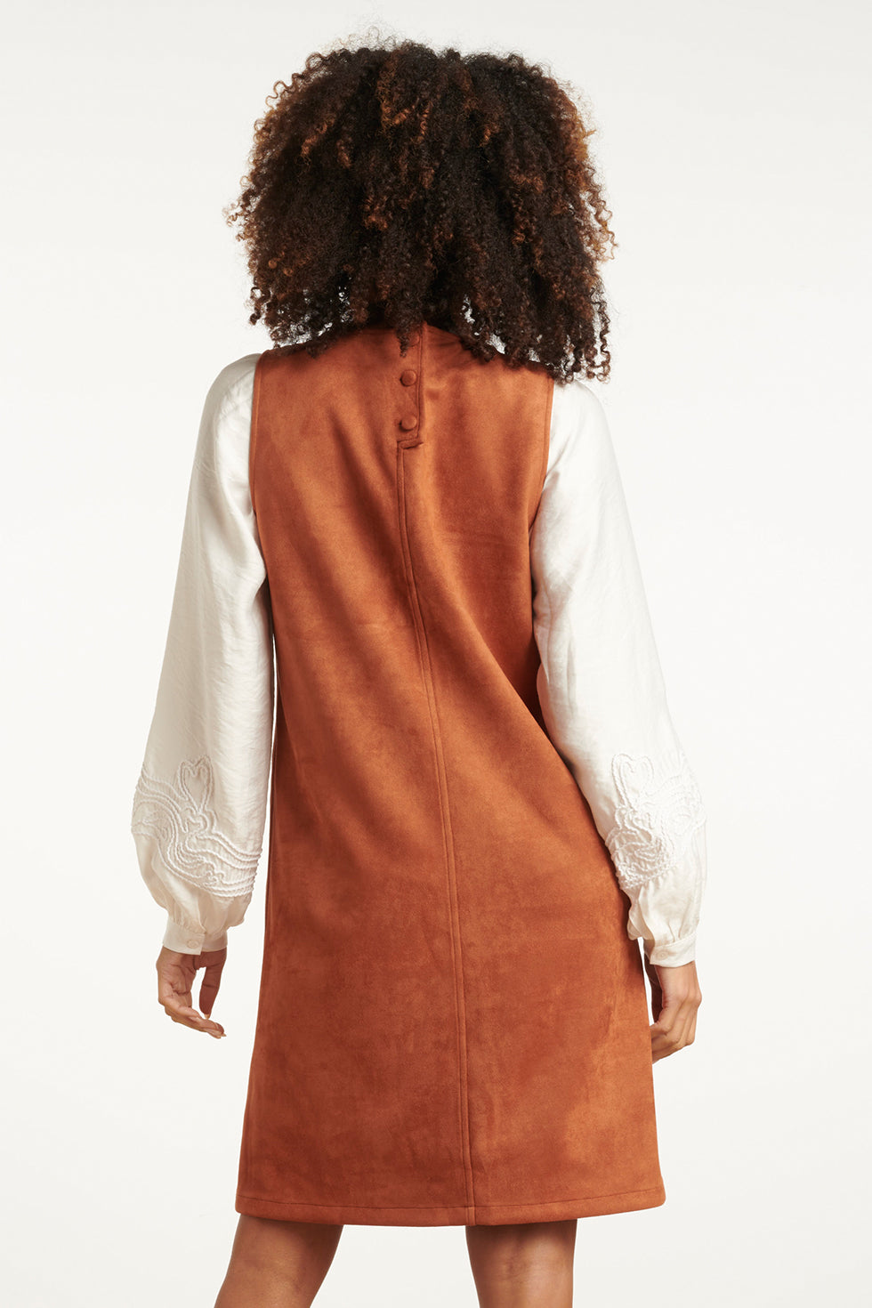 25620 Suèdine Jurk Cognac | Cognac