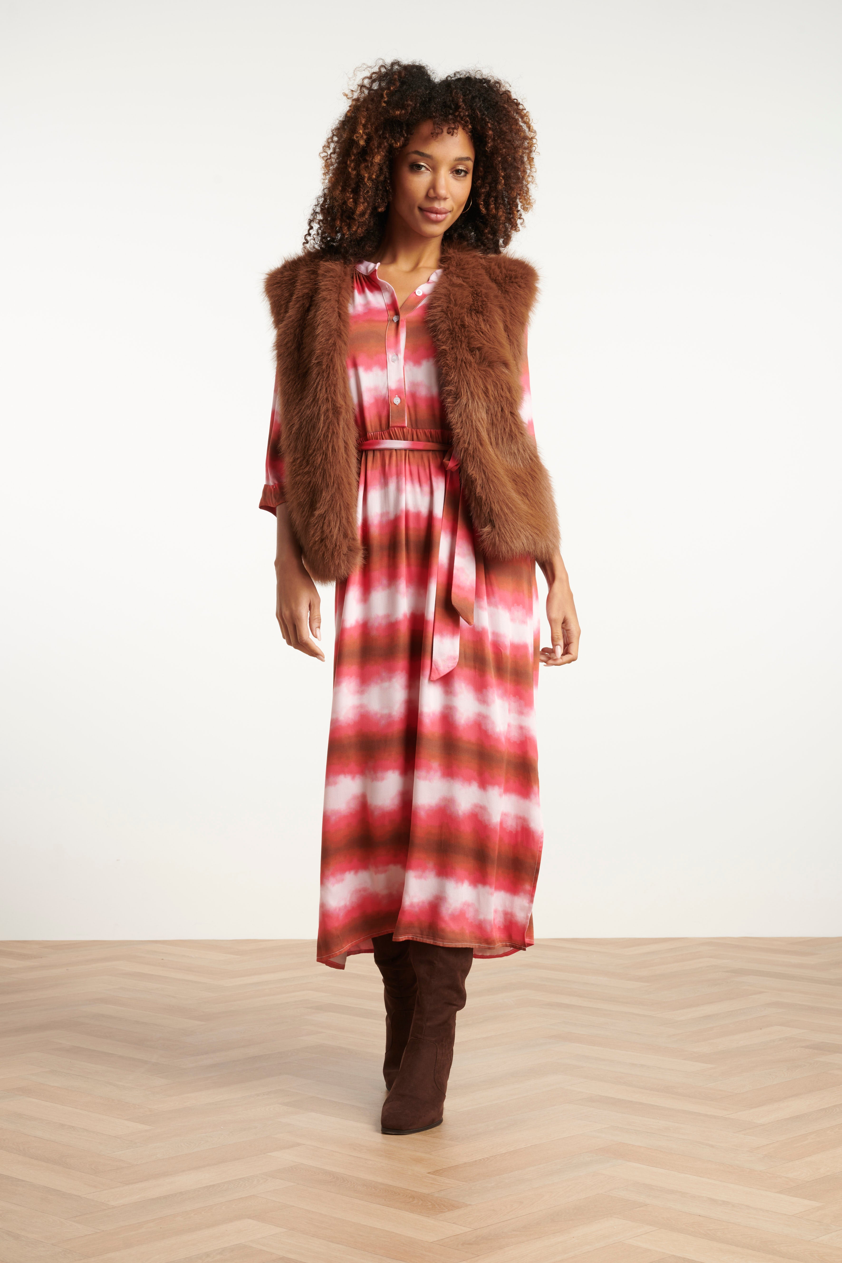 25621 Bruin Faux Fur Gilet | Brown