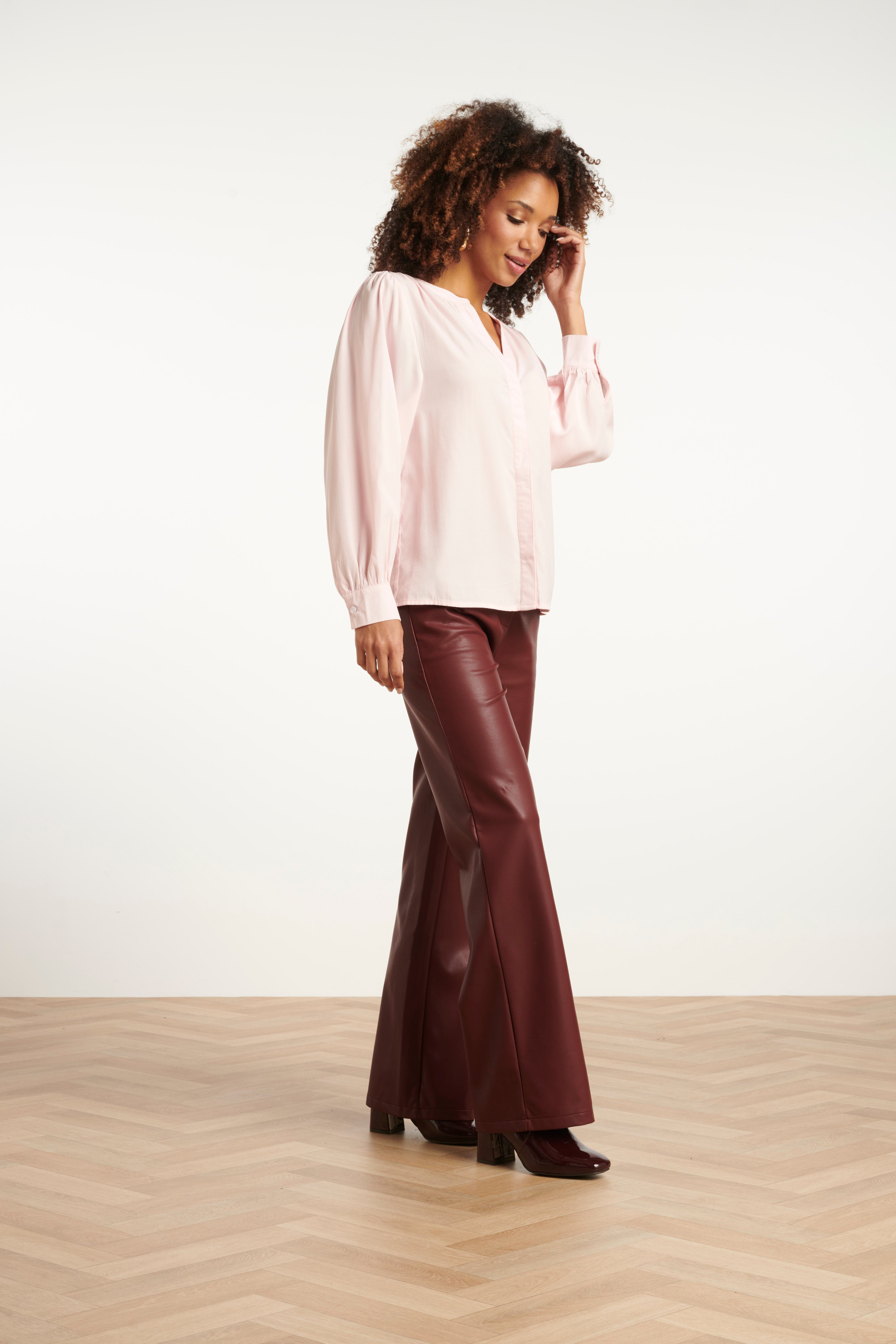 25625 Damescorduroy Overhemdjurk | Baby Pink