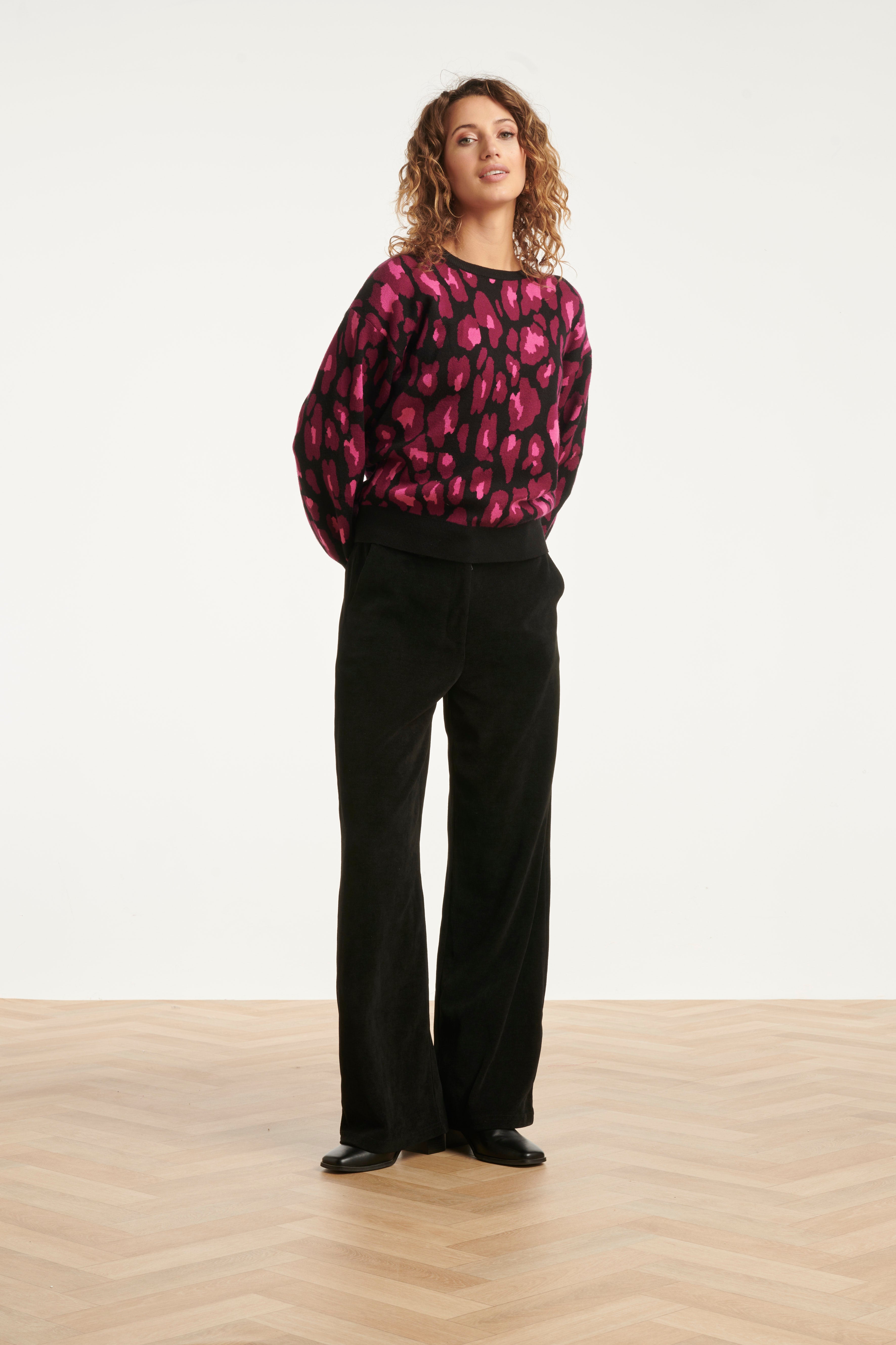 25628 Damescorduroy Broek | Black