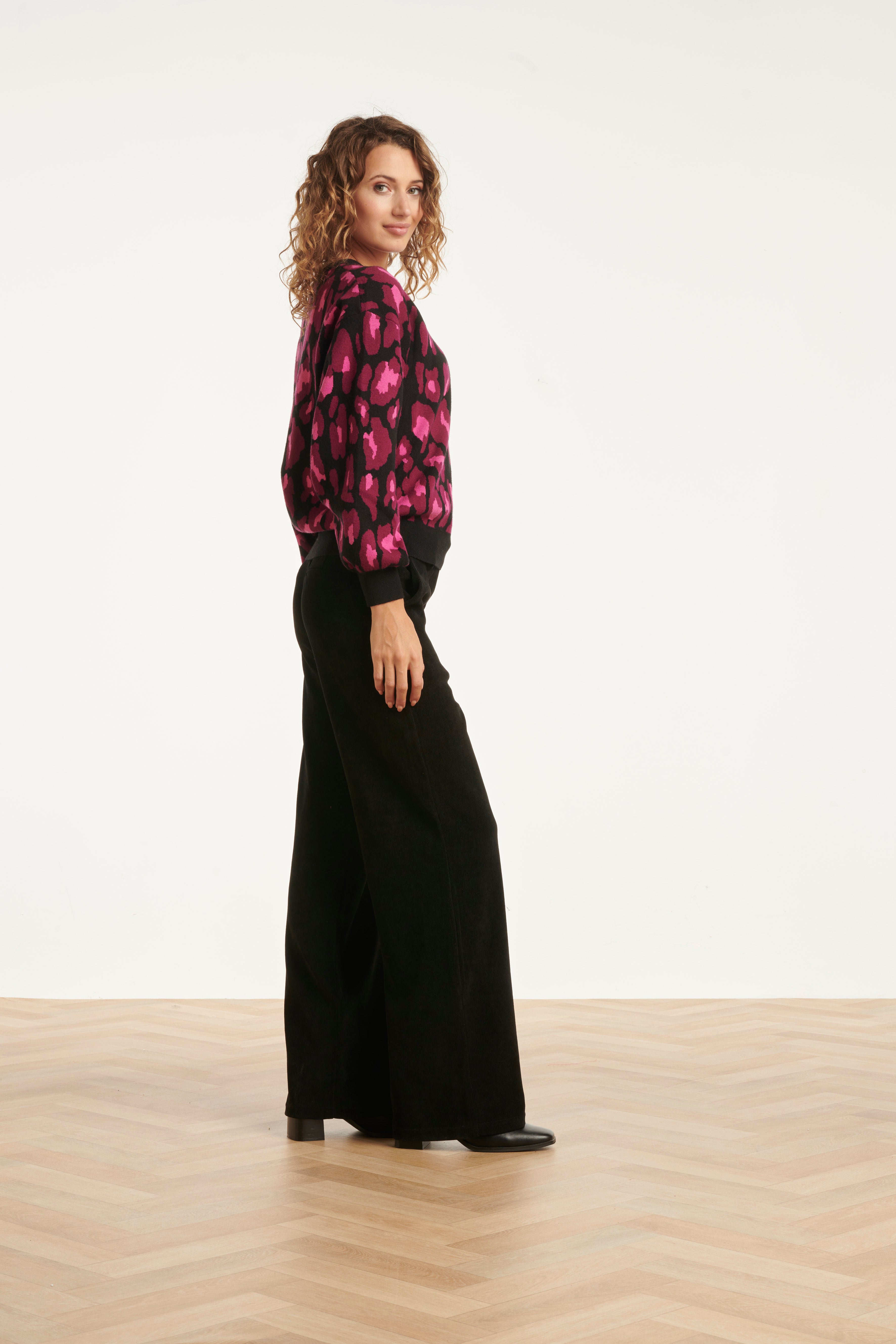 25628 Damescorduroy Broek | Black