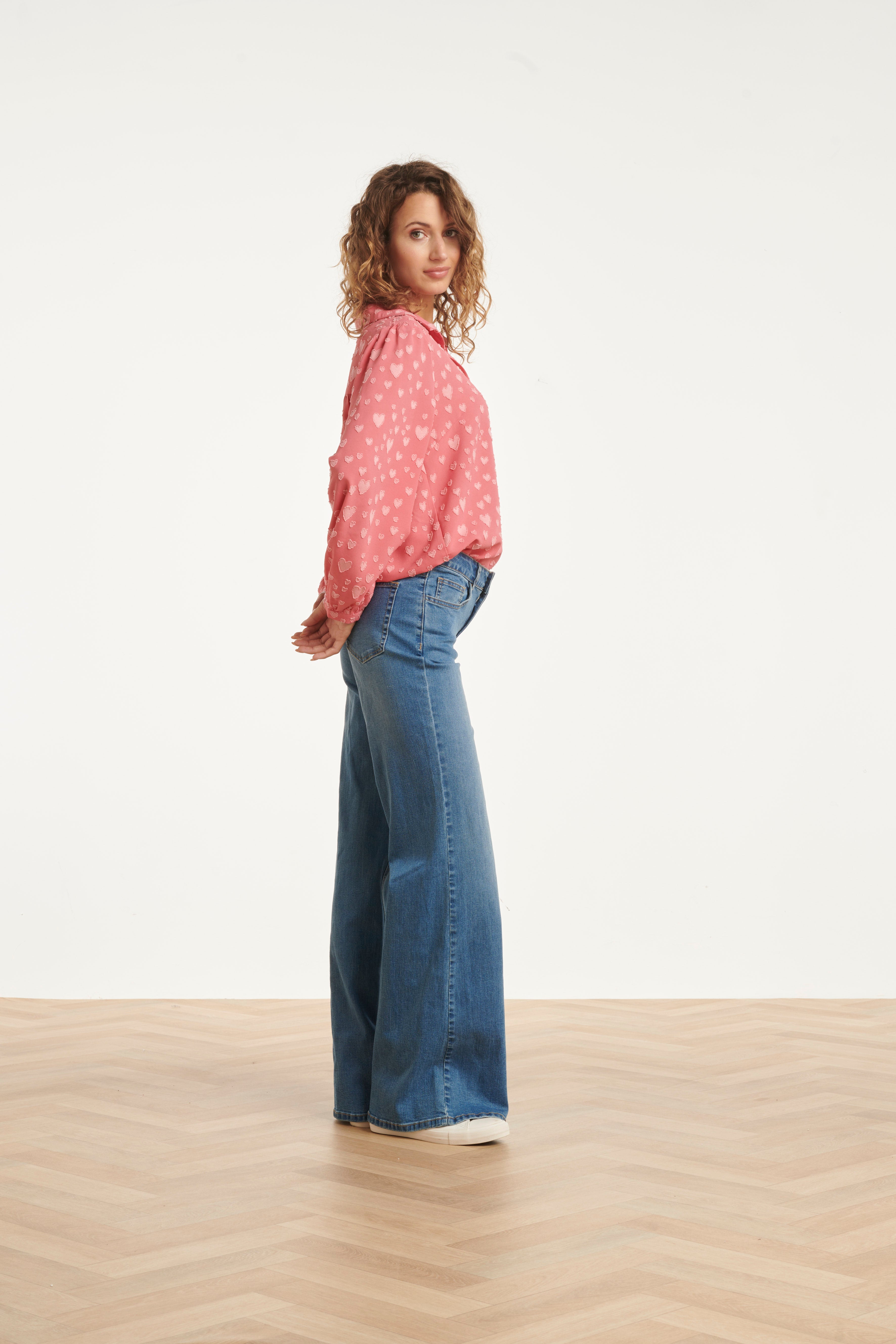 25629 Mediumblauwe Flared Jeans | Medium Blue Denim