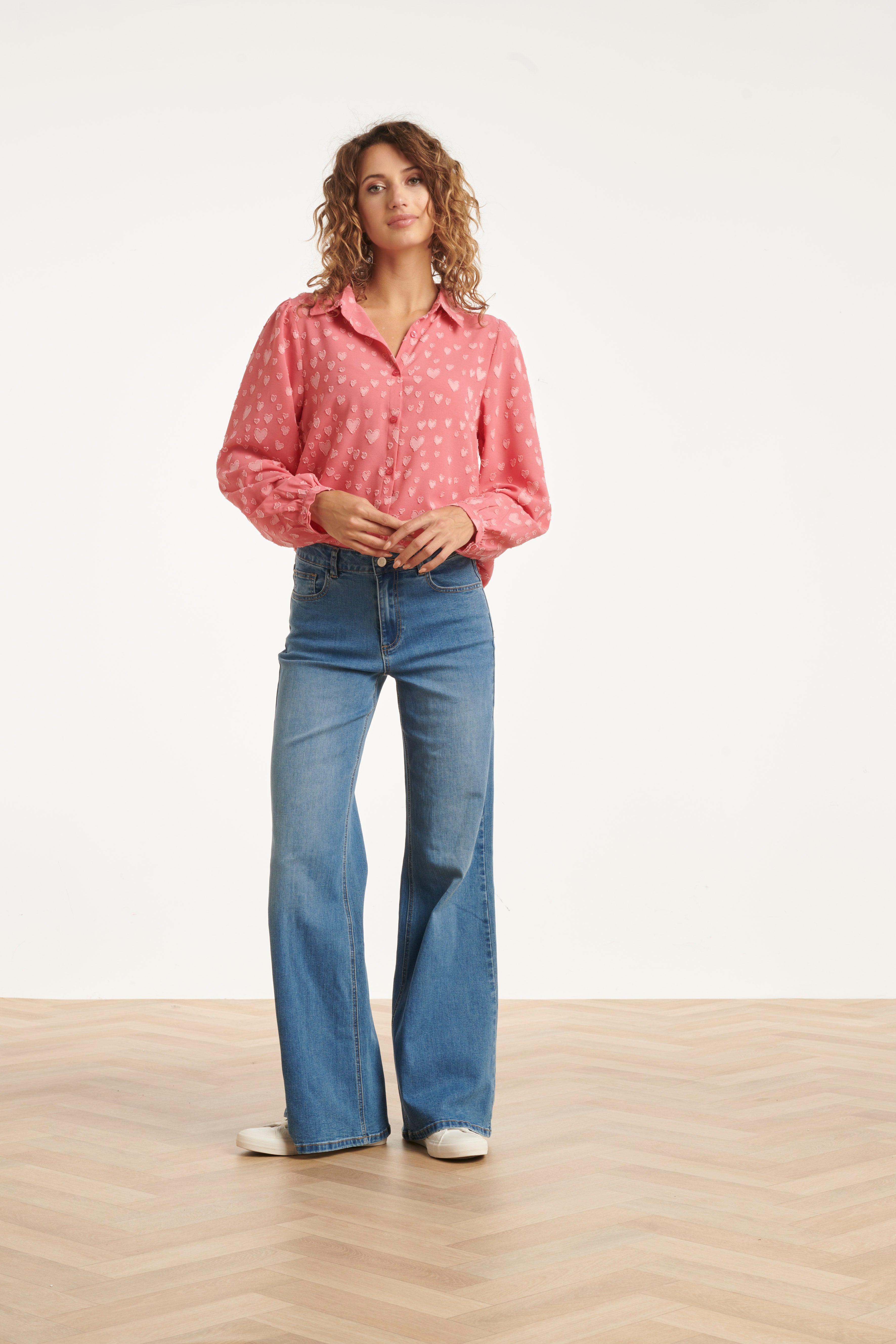 25629 Mediumblauwe Flared Jeans | Medium Blue Denim