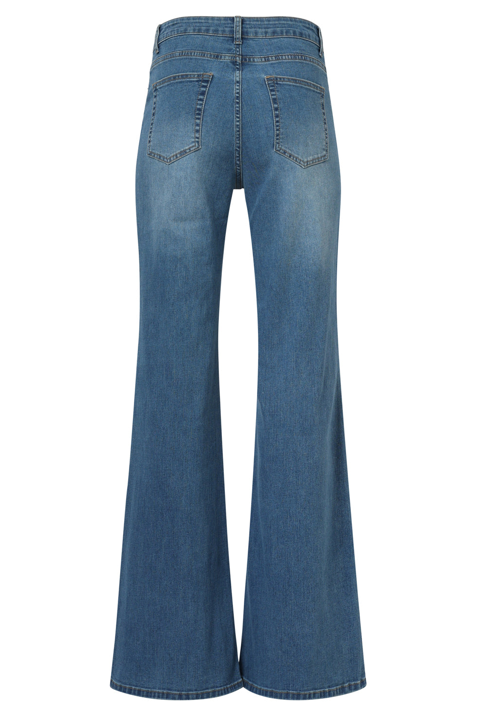 25629 Smashed Lemon Mediumblauwe Flared Jeans | Medium Blue Denim