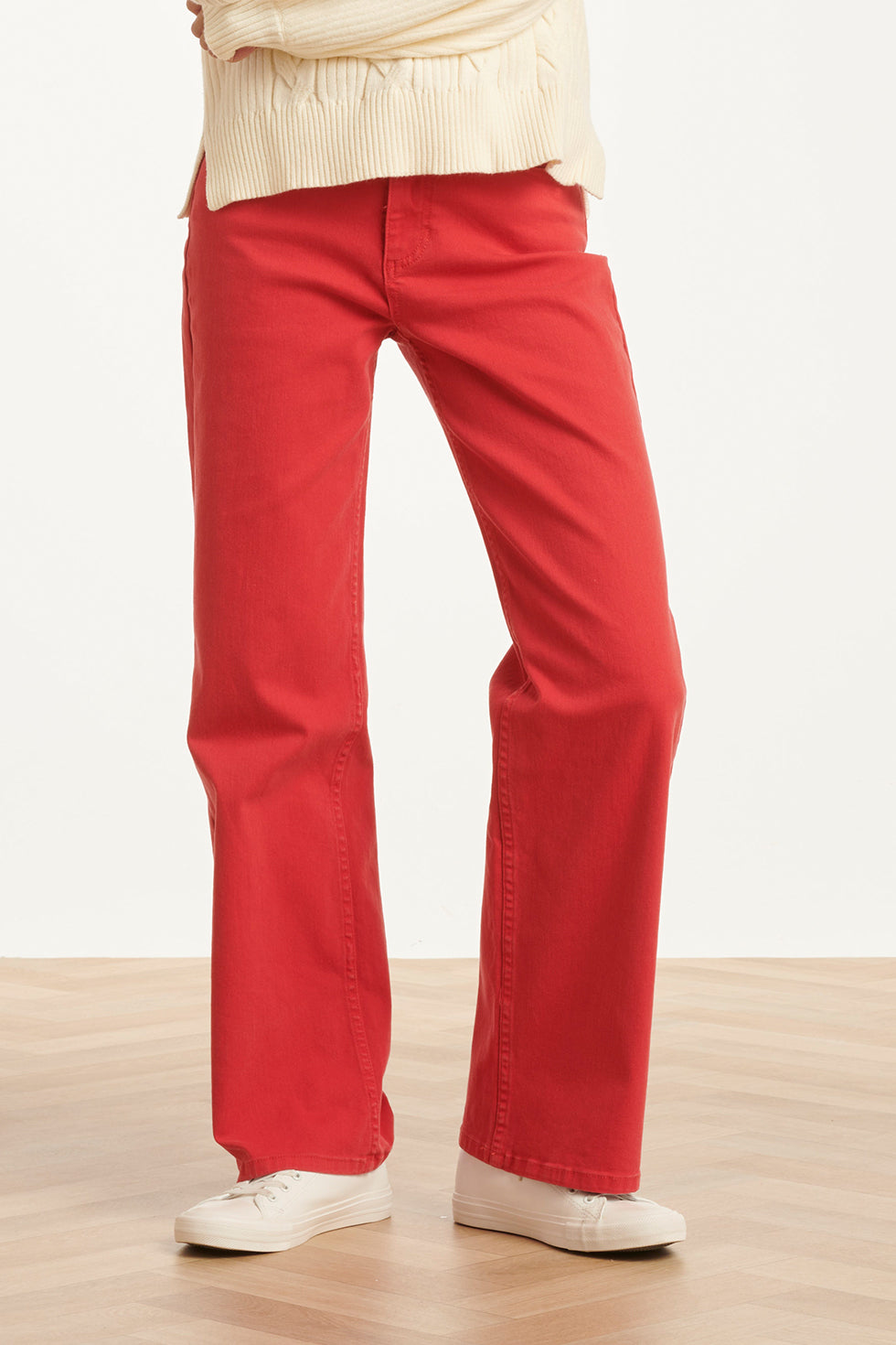 25630 Smashed Lemon Wide Leg Jeans | Red