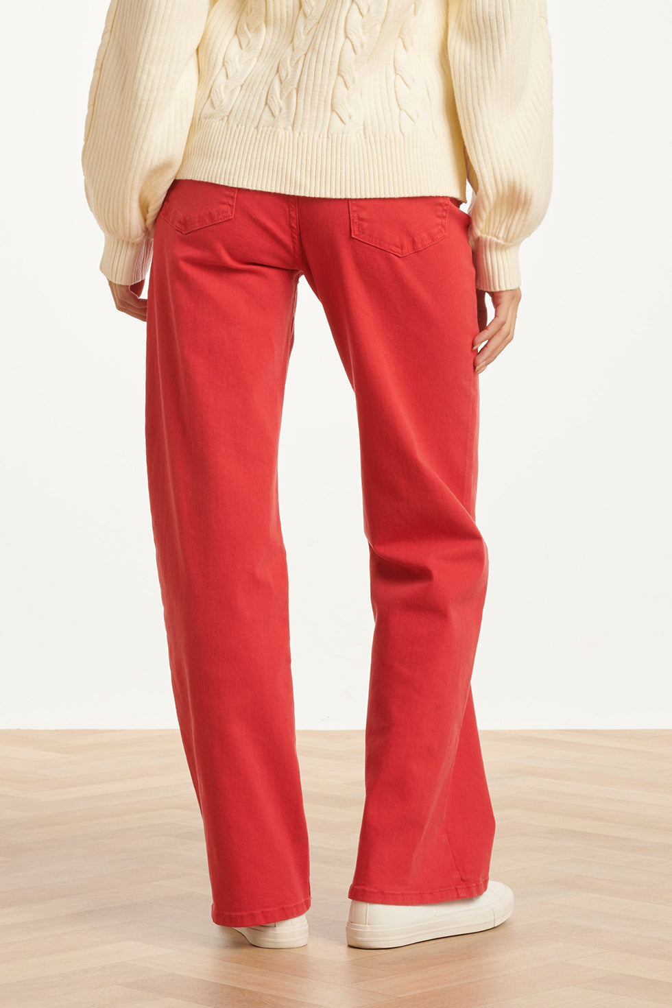 25630 Smashed Lemon Wide Leg Jeans | Red