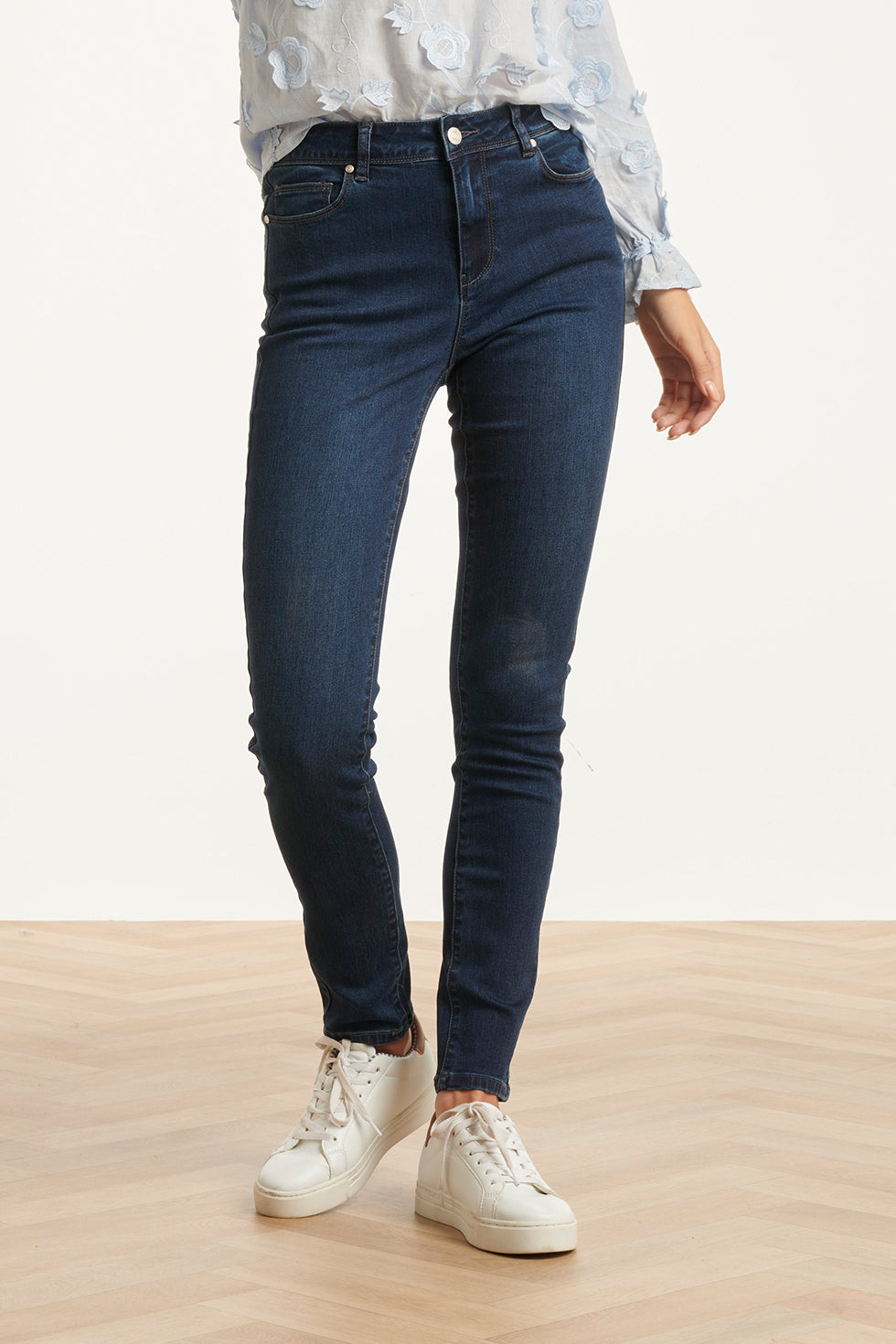 25631 Mediumblauwe Skinny Jeans | Dark Blue Denim