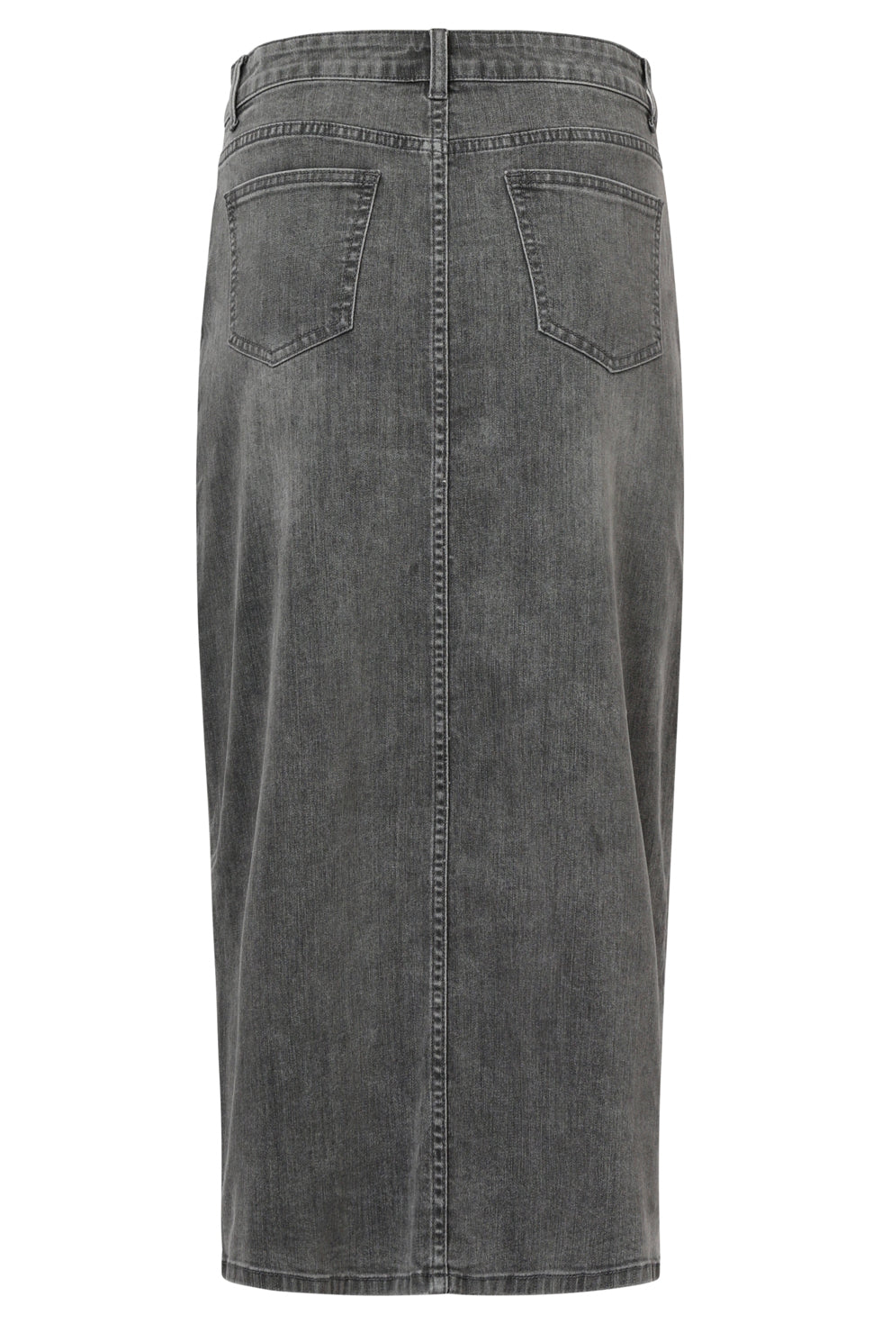 25632 Damesmidi Rok | Grey Denim
