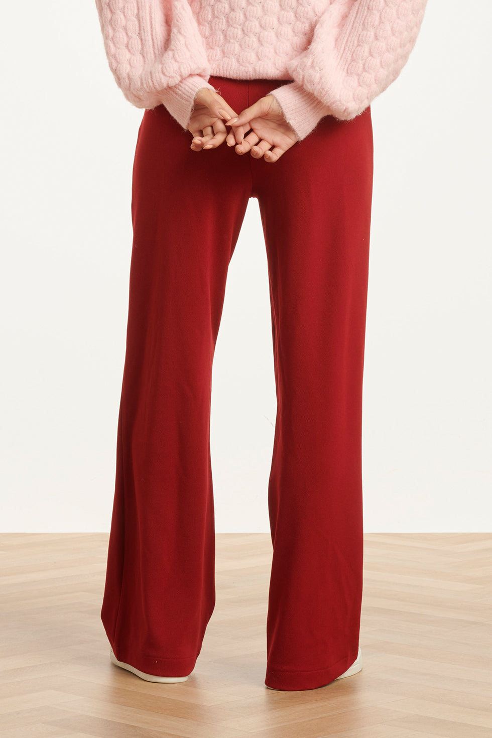 25635 Damesstretch Broek | Bordeaux