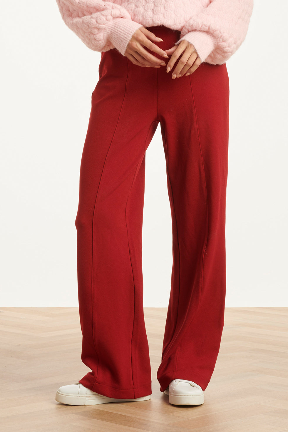 25635 Damesstretch Broek | Bordeaux