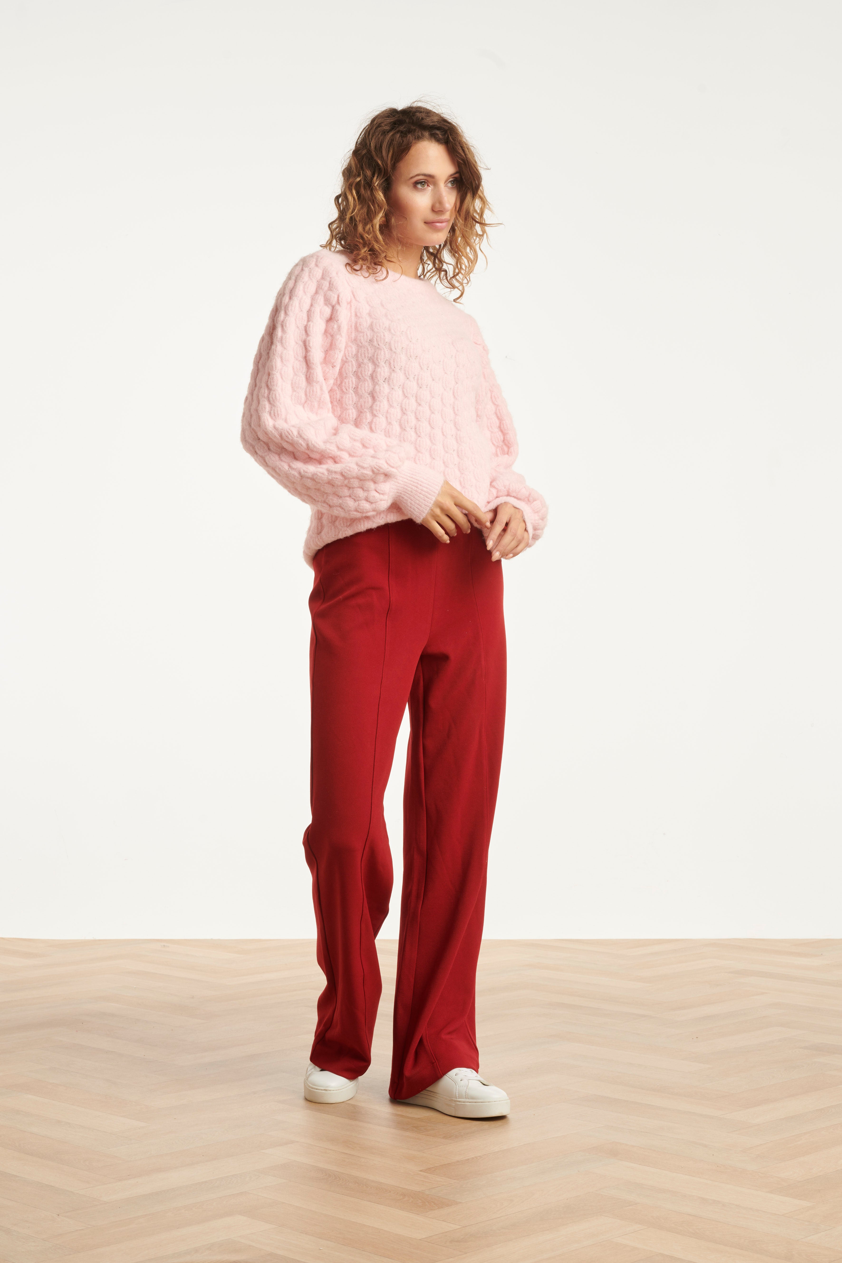 25635 Smashed Lemon Damesstretch Broek | Bordeaux